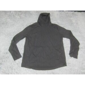 Zyia Active Mens Windbreaker XL Black Hooded Hoodie Long Sleeve Stretch Nylon